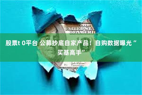 股票t 0平台 公募抄底自家产品！自购数据曝光“买基高手”